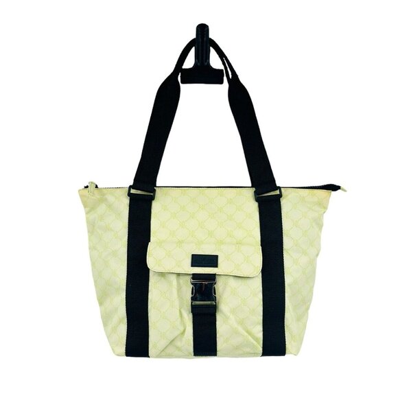 Vintage Ralph Lauren Monogram Nylon Tote Hand Bag Purse Green Y2K - Picture 10 of 13